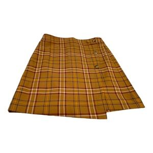 Beautiful Fall Colors Loft Plaid Size 0 Wrap Skirt